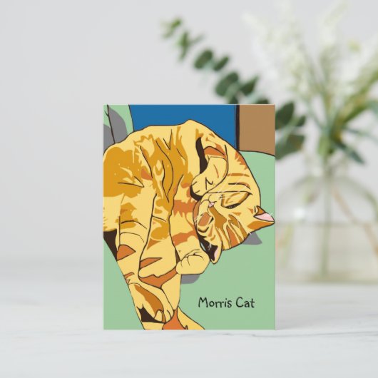 Morris Cat Briefkaart (Staand voorkant)