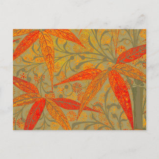 Morris & Co. Bamboe Patroon Godwin Oranje & Salie Briefkaart