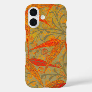 Morris & Co. Bamboe-patroon Godwin Oranje & Salie iPhone 16 Hoesje