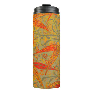 Morris & Co. Bamboe-patroon Godwin Oranje & Salie Thermosbeker