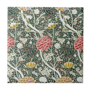 Morris Cray Vintage Bloem Bloemendesign Groen Tegeltje