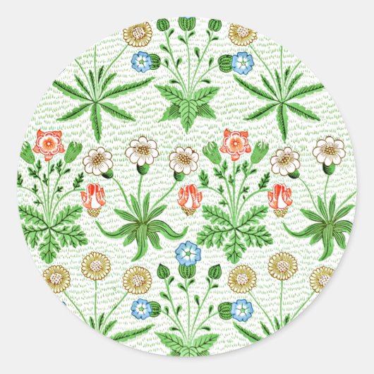 Morris - Daisy van William Morris Ronde Sticker (Voorkant)