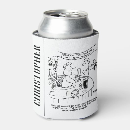 Morris Dancing in Pub. Traditional Morris Dancing Blikjeskoeler (Blikje Voorkant)