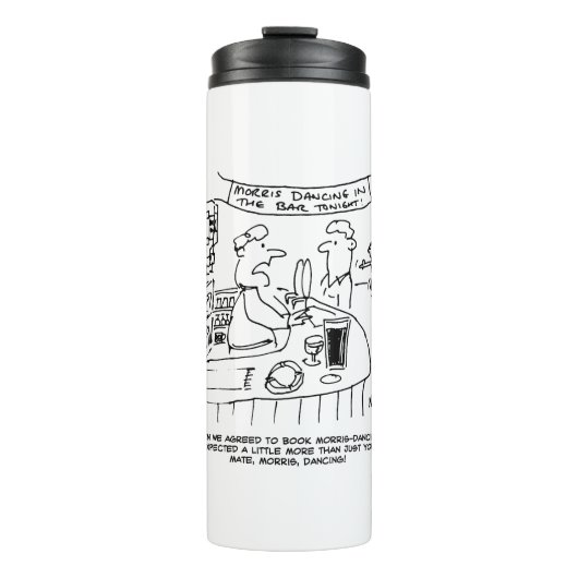 Morris Dancing in Pub. Traditional Morris Dancing Thermosbeker (Voorkant)