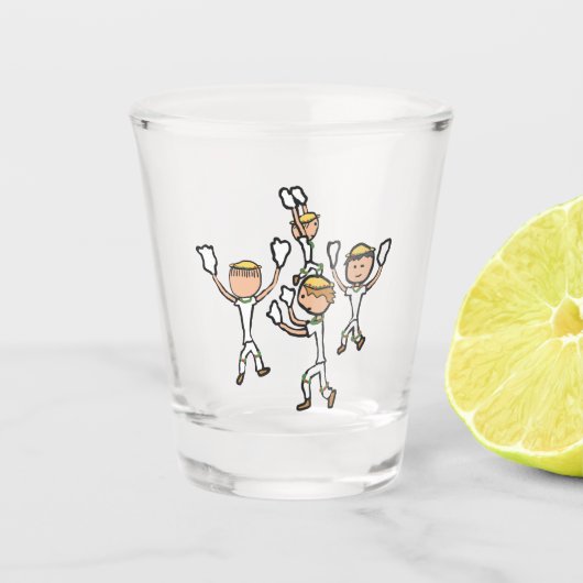 Morris Dancing Shot Glas (Voorkant)