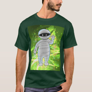Morris de mummie op groen t-shirt