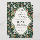 Morris Floral Garden Invitation de mariage (Devant / Derrière)