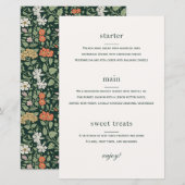 Morris Floral Garden Menu Card (Devant / Derrière)