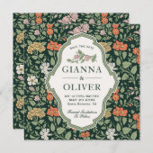 Morris Floral Garden Wedding Enregistrer La Carte (Devant / Derrière)