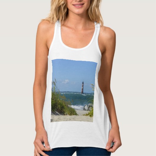Morris Island Lighthouse Loopbrug Tank Top (Voorkant)