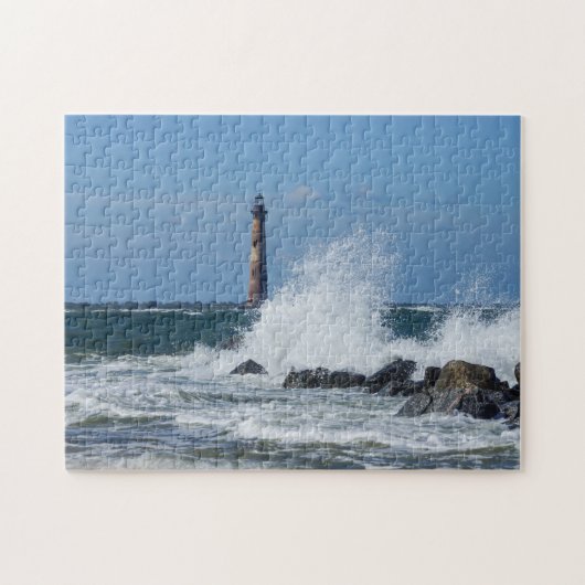 Morris Island Lighthouse Splash Legpuzzel (Horizontaal)