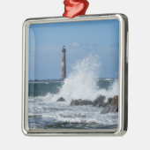 Morris Island Lighthouse Splash Metalen Ornament (Links)