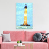 Morris Island Vuurtoren Olie op Canvas Afdruk (Insitu (Woonkamer))