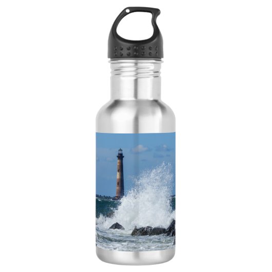 Morris Island Vuurtoren Splash Water Fles (Voorkant)