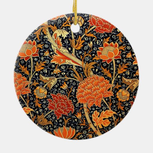 Morris - Kleurrijke bloempatroon Keramisch Ornament (Achterkant)