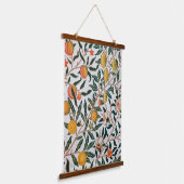 Morris Light Achtergrond Antiek Pomegrana Pattern Hangend Wandkleed (Gebogen)