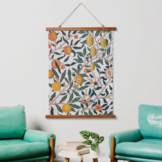 Morris Light Achtergrond Antiek Pomegrana Pattern Hangend Wandkleed (Woonkamer)