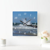 Morris Lighthouse Splash Vierkante Klok (Huis)