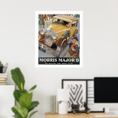Morris Major '6' Automobile Ad Poster (Thuiskantoor)