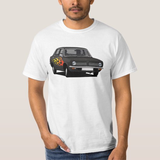 Morris Marina Super - noir avec flammes T-shirt (Devant)