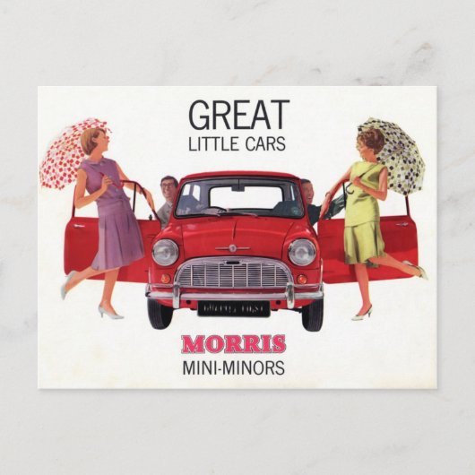 Morris Mini Minor 1963 Briefkaart (Voorkant)