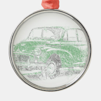 Morris Minor (Biro) Metalen Ornament
