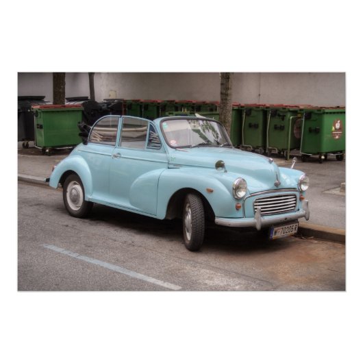 Morris Minor Convertible Tourer Perfect Poster (Voorkant)