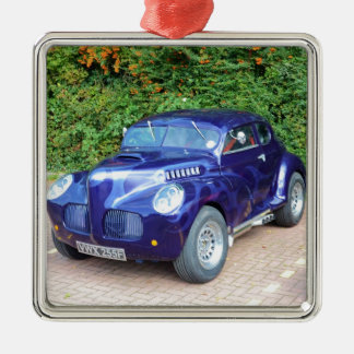 Morris Minor Hot Rod Metalen Ornament