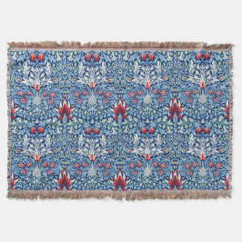 Morris Navy Blue Slangenhoofd Bloem Behang Deken
