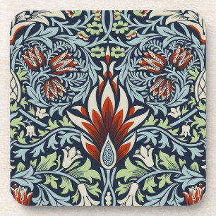 Morris Navy Blue Slangenhoofd Bloemmotief Behang Bier Onderzetter