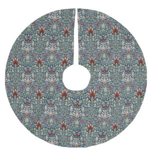 Morris Navy Blue Slangenhoofd Bloemmotief Behang Kerstboom Rok