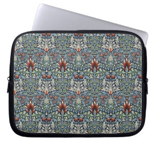 Morris Navy Blue Slangenkop Bloembehang Laptop Sleeve