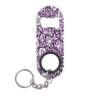 Morris Paarse & Witte Bloempatroon Mini Flessenopener
