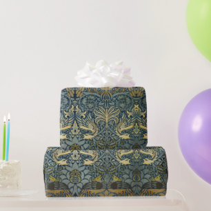 Morris -  Pauw & Dragon Bloempatroon Cadeaupapier