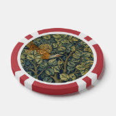 Morris Pheasant eekhoorn & Bloempatroon Poker Chips (Enkel)