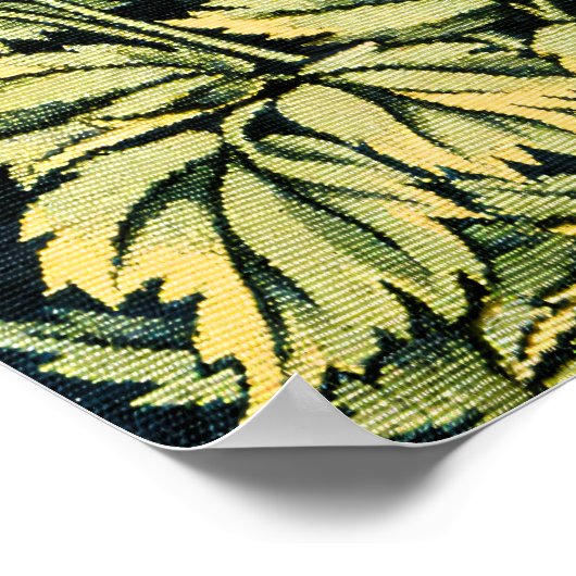 Morris Pheasant eekhoorn & Bloempatroon Poster (Hoek)