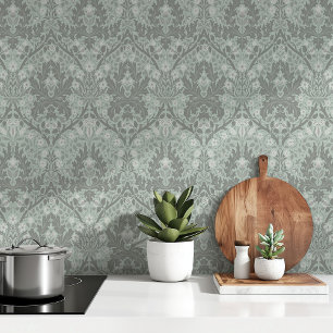 Morris Spring Thicket Sage Groen Zacht Grijs Behang