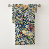 Morris - Strawberry Thief Bird & Floral Pattern Bad Handdoek (Insitu)