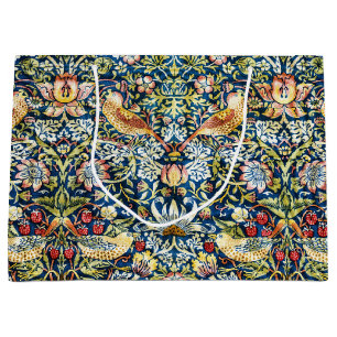 Morris - Strawberry Thief Bird & Floral Pattern Groot Cadeauzakje