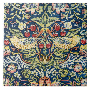 Morris - Strawberry Thief Bird & Floral Pattern Tegeltje