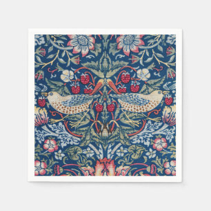 Morris Strawberry Thief Classic Indigo Blue Fijn Servet