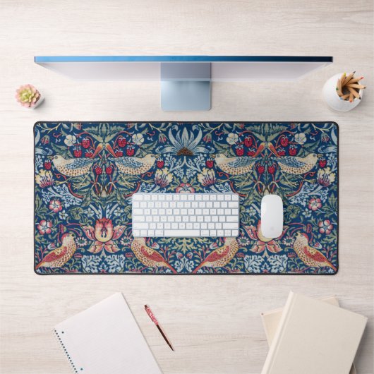 Morris Strawberry Thief Classique Bleu Indigo Fin (Bureau 1)