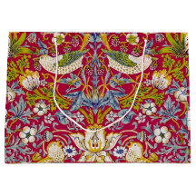 Morris Strawberry Thief Frambozenrood Limoen Bloem