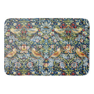 Morris Strawberry Thief Geel Ivoor Leisteenblauw Badmat
