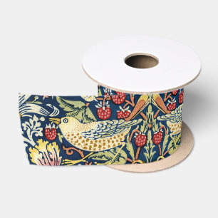 Morris Strawberry Thief Geel Ivoor Leisteenblauw Lint