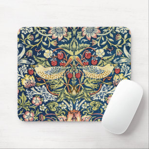 Morris Strawberry Thief Geel Ivoor Leisteenblauw Muismat
