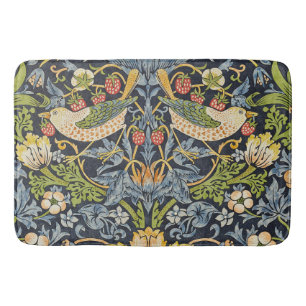 Morris Strawberry Thief Navy Blauwe Vintage Fijne  Badmat