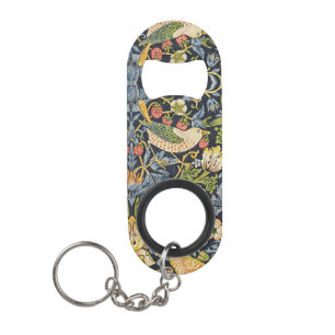 Morris Strawberry Thief Navy Blauwe Vintage Fijne Mini Flessenopener