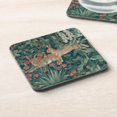 Morris Tapestry Forest Rabbits Beverage Coaster Bier Onderzetter (Linkerzijde)