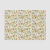 Morris' Trellis 1862  Flower & Bird Pattern Tissuepapier (Voorkant)